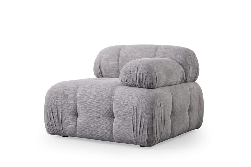 Belgin Högermodul / Fåtölj 95 cm med fasta armstöd - Ljusgrå - Möbler - Soffa - Modulsoffa - Övriga moduler till modulsoffa