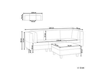 Buck Modulsoffa 3-sits - Beige/Svart - Möbler - Soffa - Modulsoffa - Komplett modulsoffa