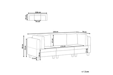 Buck Modulsoffa 3-sits - Brun/Svart - Möbler - Soffa - Modulsoffa - Komplett modulsoffa