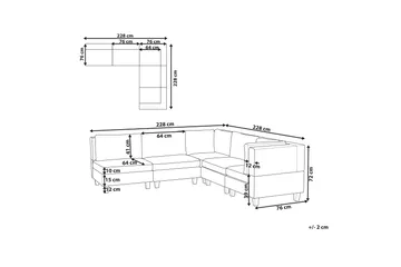 Buck Modulsoffa 5-sits - Beige/Svart - Möbler - Soffa - Modulsoffa - Komplett modulsoffa