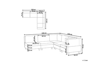 Buck Modulsoffa 5-sits - Svart - Möbler - Soffa - Modulsoffa - Komplett modulsoffa