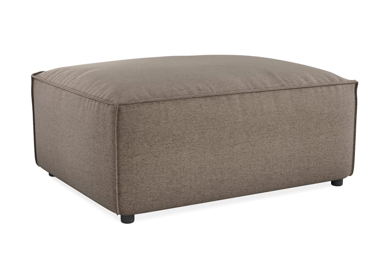 Cubo 1-sits  Rektangulär Fotpallsmodul i Tyg 120 cm bred - Grå - Möbler - Soffa - Modulsoffa - Övriga moduler till modulsoffa