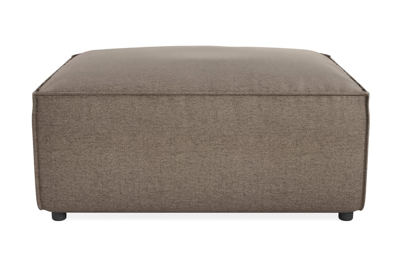 Cubo 1-sits  Rektangulär Fotpallsmodul i Tyg 80 cm bred, Grå