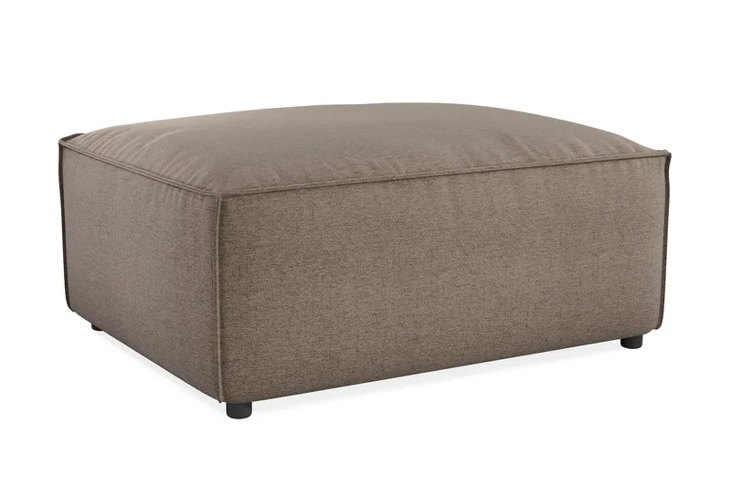 Cubo 1-sits  Rektangulär Fotpallsmodul i Tyg 80 cm bred - Grå - Möbler - Soffa - Modulsoffa - Övriga moduler till modulsoffa
