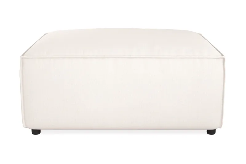 Cubo 1-sits  Rektangulär Fotpallsmodul i Tyg 80 cm bred, Ljusbeige