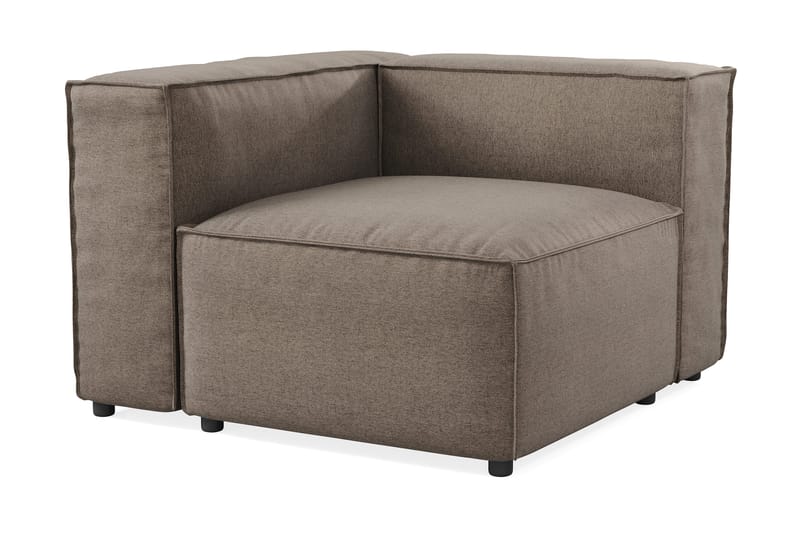 Cubo 1-sits Vänstermodul i Tyg - Grå - Möbler - Soffa - Modulsoffa - Övriga moduler till modulsoffa