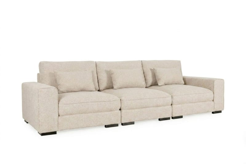 Dubai 3-sits soffa Extra Djup i Chenille - Beige - Möbler - Soffa - Modulsoffa - Komplett modulsoffa