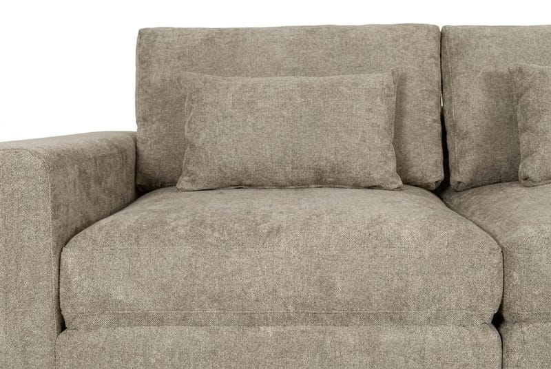 Dubai 3-sits soffa Extra Djup i Chenille - Brun - Möbler - Soffa - Modulsoffa - Komplett modulsoffa