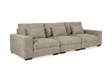 Dubai 3-sits soffa Extra Djup i Chenille - Brun - Möbler - Soffa - Modulsoffa - Komplett modulsoffa