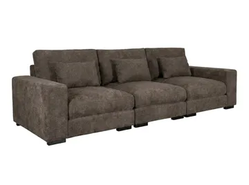 Dubai 3-sits soffa Extra Djup i Chenille - Mörkbrun - Möbler - Soffa - Modulsoffa - Komplett modulsoffa