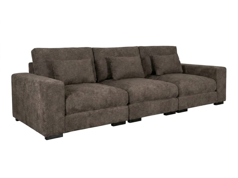 Dubai 3-sits soffa Extra Djup i Chenille - Mörkbrun - Möbler - Soffa - Modulsoffa - Komplett modulsoffa