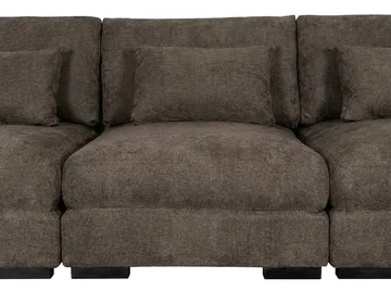 Dubai 3-sits soffa Extra Djup i Chenille - Mörkbrun - Möbler - Soffa - Modulsoffa - Komplett modulsoffa