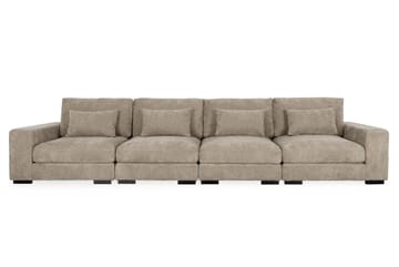 Dubai 4-sits soffa Extra Djup i Chenille - Brun - Möbler - Soffa - Modulsoffa - Komplett modulsoffa
