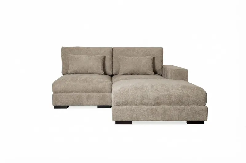 Dubai Divansoffa Höger Extra Djup i Chenille - Brun - Möbler - Soffa - Modulsoffa - Komplett modulsoffa