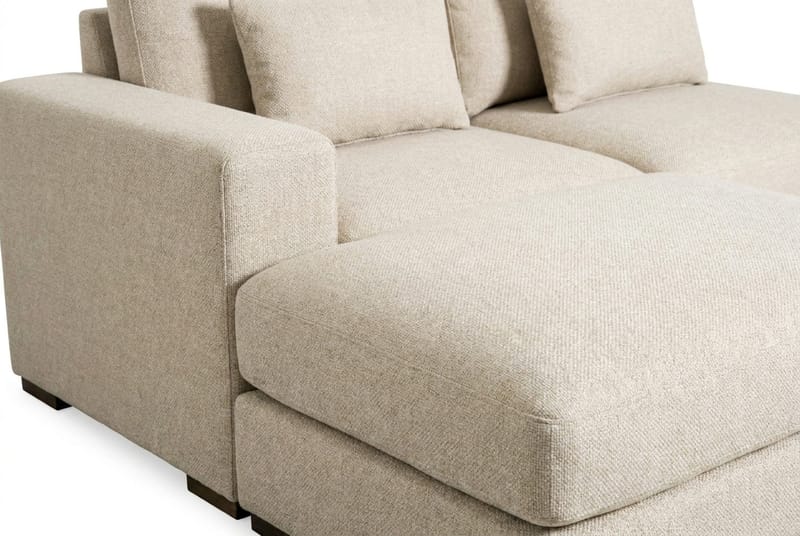 Dubai Divansoffa Vänster Extra Djup i Chenille - Beige - Möbler - Soffa - Modulsoffa - Komplett modulsoffa