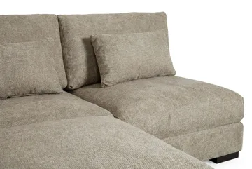 Dubai Divansoffa Vänster Extra Djup i Chenille - Brun - Möbler - Soffa - Modulsoffa - Komplett modulsoffa