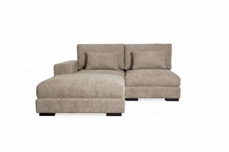 Dubai Divansoffa Vänster Extra Djup i Chenille - Brun - Möbler - Soffa - Modulsoffa - Komplett modulsoffa