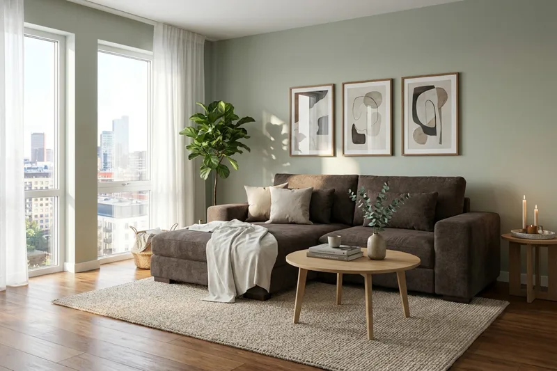 Dubai Divansoffa Vänster Extra Djup i Chenille - Mörkbrun - Möbler - Soffa - Modulsoffa - Komplett modulsoffa