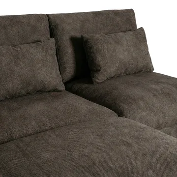 Dubai Divansoffa Vänster Extra Djup i Chenille - Mörkbrun - Möbler - Soffa - Modulsoffa - Komplett modulsoffa