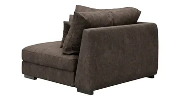 Dubai Hörnmodul i Tyg Extra Djup - Mörkbrun - Möbler - Soffa - Modulsoffa - Hörnmodul