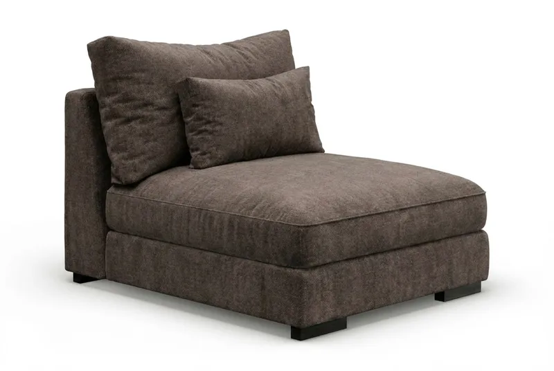 Dubai Mittmodul i Tyg Extra Djup, Mörkbrun