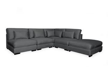 Dubai Schäslongsoffa Vänster Sammet - Mörkgrå - Möbler - Soffa - Modulsoffa - Komplett modulsoffa