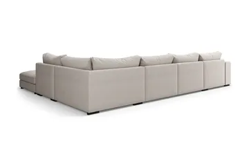 Dubai Stor U-modulsoffa med Divan Vänster 432 cm Extra Djup - Beige - Möbler - Soffa - Modulsoffa - Komplett modulsoffa