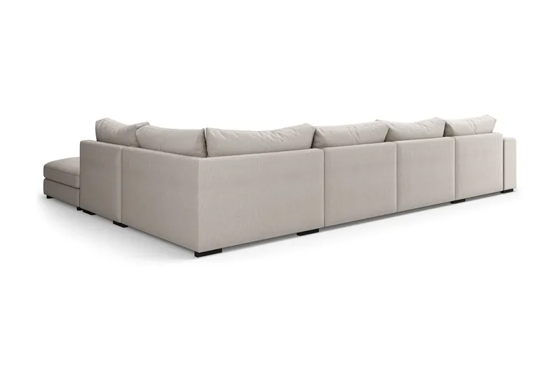 Dubai Stor U-modulsoffa med Divan Vänster 432 cm Extra Djup - Beige - Möbler - Soffa - Modulsoffa - Komplett modulsoffa