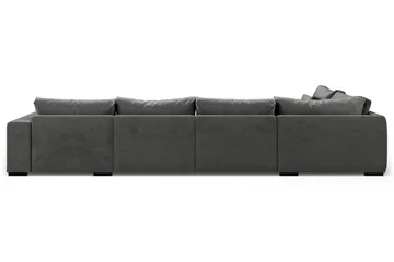 Dubai Stor U Soffa modul med Divan Höger Sammet Extra djup - Mörkgrå - Möbler - Soffa - Modulsoffa - Komplett modulsoffa