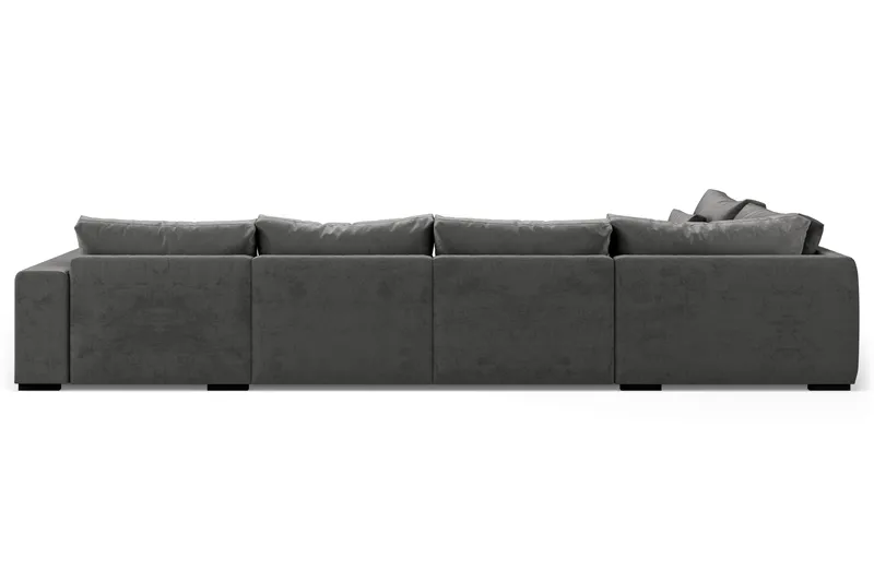 Dubai Stor U Soffa modul med Divan Höger Sammet Extra djup - Mörkgrå - Möbler - Soffa - Modulsoffa - Komplett modulsoffa