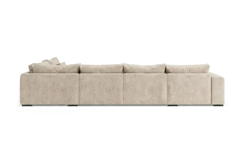 Dubai Stor U Soffa modul med Divan Vänster Extra Djup i Chenille - Beige - Möbler - Soffa - Modulsoffa - Komplett modulsoffa
