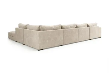 Dubai Stor U Soffa modul med Divan Vänster Extra Djup i Chenille - Beige - Möbler - Soffa - Modulsoffa - Komplett modulsoffa
