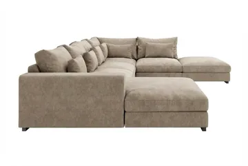 Dubai Stor U Soffa modul med Divan Vänster Extra Djup i Chenille - Brun - Möbler - Soffa - Modulsoffa - Komplett modulsoffa