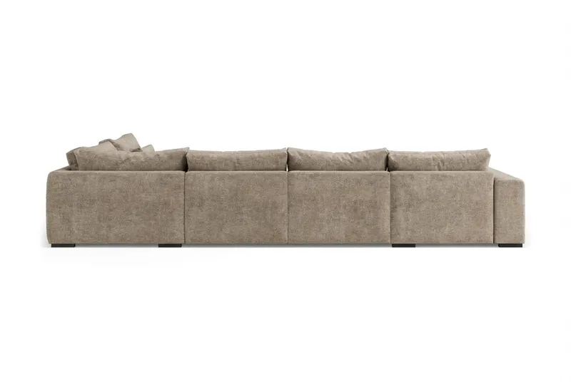 Dubai Stor U Soffa modul med Divan Vänster Extra Djup i Chenille - Brun - Möbler - Soffa - Modulsoffa - Komplett modulsoffa