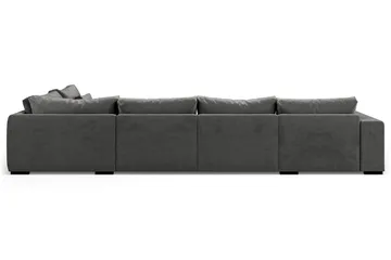 Dubai Stor U Soffa modul med Divan Vänster Sammet Extra djup - Mörkgrå - Möbler - Soffa - Modulsoffa - Komplett modulsoffa