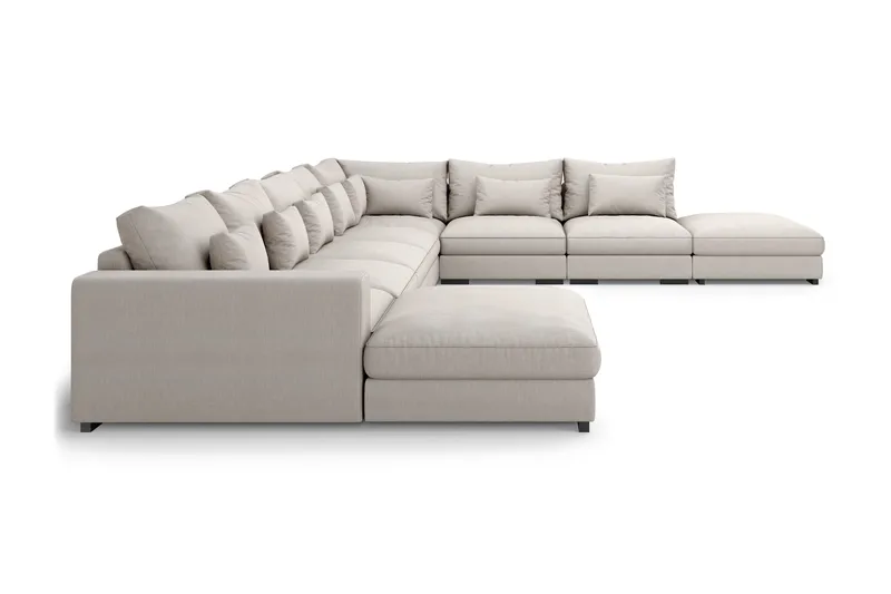 Dubai U-modulsoffa Large med Divan Vänster Extra Djup - Beige - Möbler - Soffa - Modulsoffa - Komplett modulsoffa