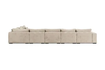 Dubai U-modulsoffa Large med Divan Vänster Extra Djup i Chenille - Beige - Möbler - Soffa - Modulsoffa - Komplett modulsoffa