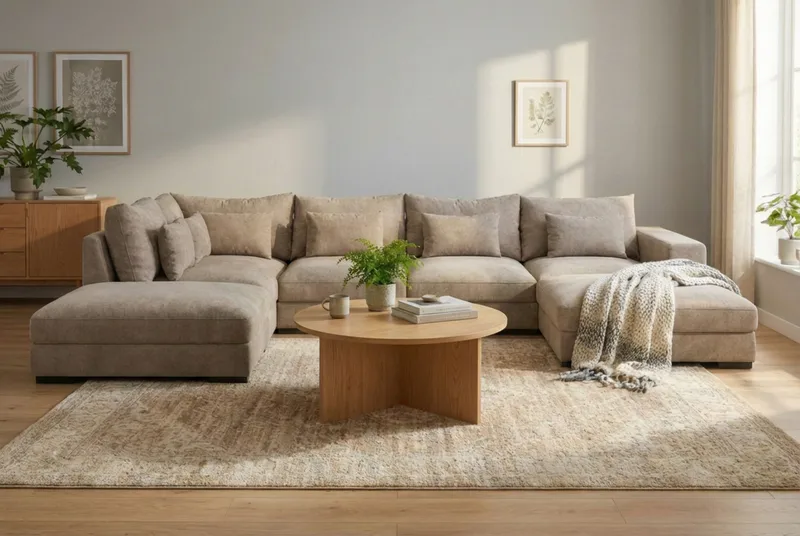 Dubai U-modulsoffa med Divan Höger Extra Djup - Brun - Möbler - Soffa - Modulsoffa - Komplett modulsoffa