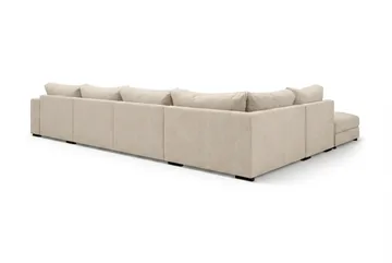 Dubai U-modulsoffa med Divan Höger Extra Djup i Chenille - Beige - Möbler - Soffa - Modulsoffa - Komplett modulsoffa
