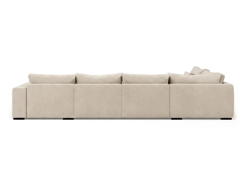 Dubai U-modulsoffa med Divan Höger Extra Djup i Chenille - Beige - Möbler - Soffa - Modulsoffa - Komplett modulsoffa