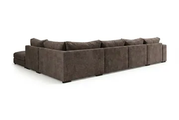 Dubai U-modulsoffa med Divan Höger Extra Djup i Chenille - Mörkbrun - Möbler - Soffa - Modulsoffa - Komplett modulsoffa