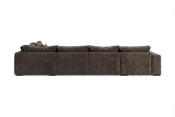 Dubai U-modulsoffa med Divan Höger Extra Djup i Chenille - Mörkbrun - Möbler - Soffa - Modulsoffa - Komplett modulsoffa