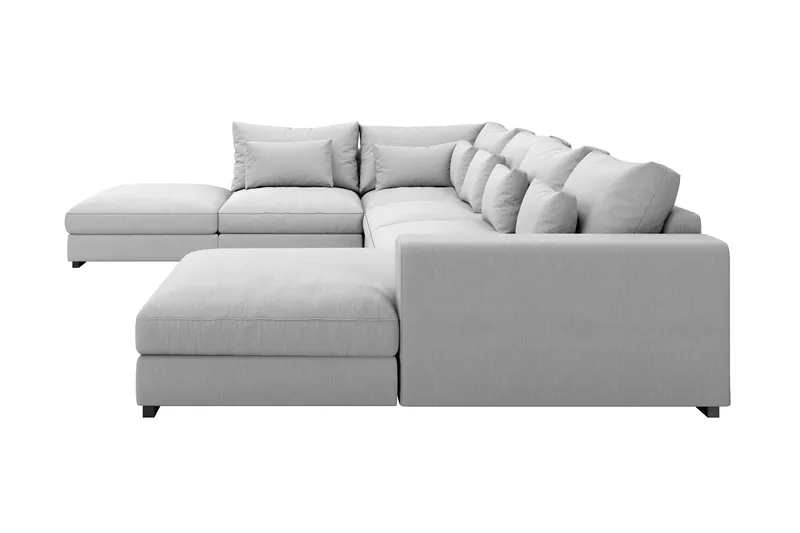 Dubai U-modulsoffa med Divan Höger Extra Djup - Ljusgrå - Möbler - Soffa - Modulsoffa - Komplett modulsoffa