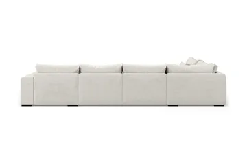 Dubai U-modulsoffa med Divan Höger Sammet Extra Djup - Vit - Möbler - Soffa - Modulsoffa - Komplett modulsoffa
