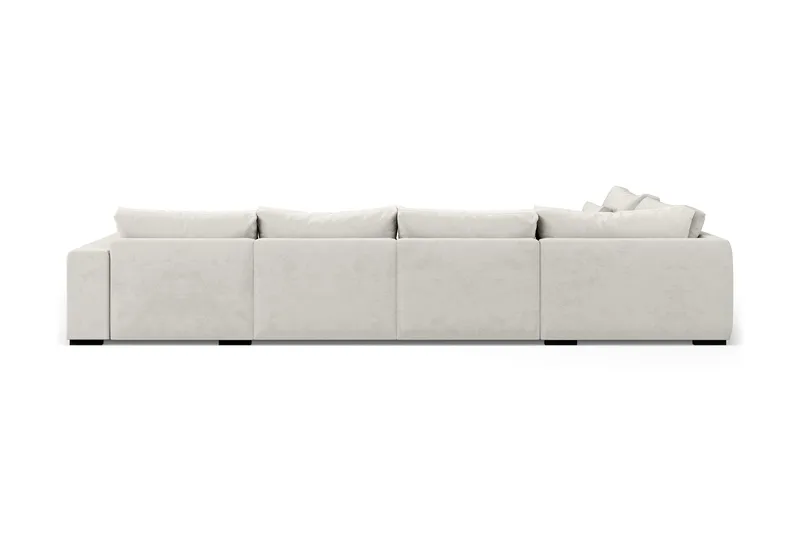 Dubai U-modulsoffa med Divan Höger Sammet Extra Djup - Vit - Möbler - Soffa - Modulsoffa - Komplett modulsoffa