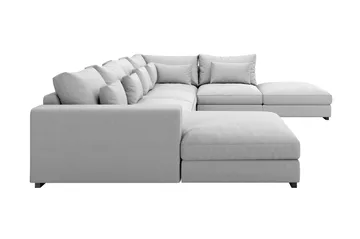 Dubai U-modulsoffa med Divan Vänster Extra Djup - Ljusgrå - Möbler - Soffa - Modulsoffa - Komplett modulsoffa