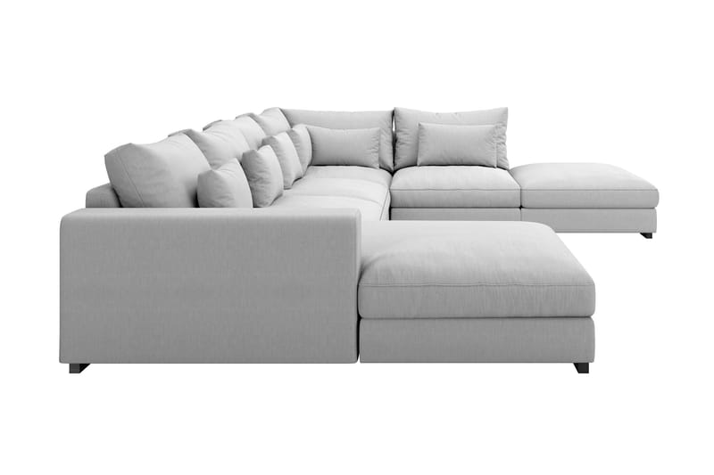 Dubai U-modulsoffa med Divan Vänster Extra Djup - Ljusgrå - Möbler - Soffa - Modulsoffa - Komplett modulsoffa