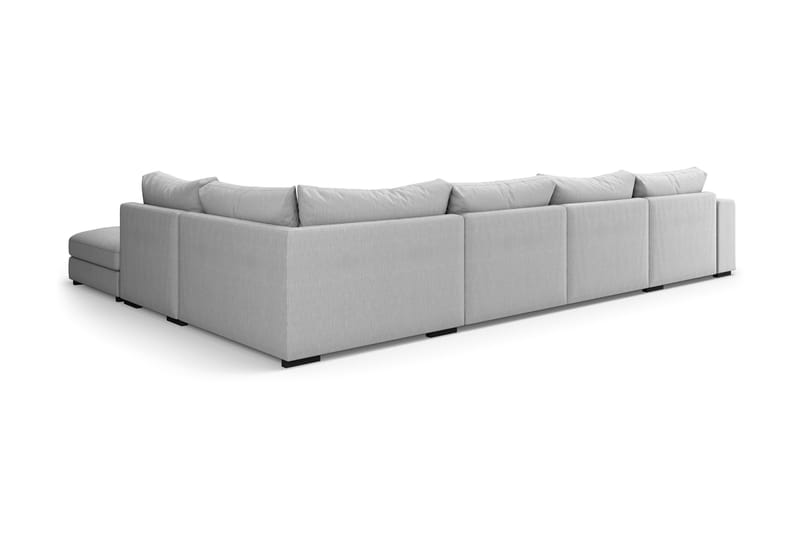 Dubai U-modulsoffa med Divan Vänster Extra Djup - Ljusgrå - Möbler - Soffa - Modulsoffa - Komplett modulsoffa