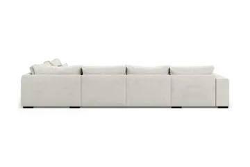 Dubai U-modulsoffa med Divan Vänster Sammet Extra Djup - Vit - Möbler - Soffa - Modulsoffa - Komplett modulsoffa