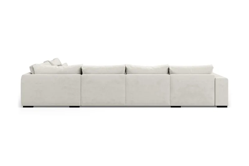 Dubai U-modulsoffa med Divan Vänster Sammet Extra Djup - Vit - Möbler - Soffa - Modulsoffa - Komplett modulsoffa